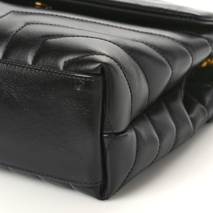 Saint Laurent Calfskin Y Quilted Monogram Small Loulou Chain Satchel Black 8 of 8