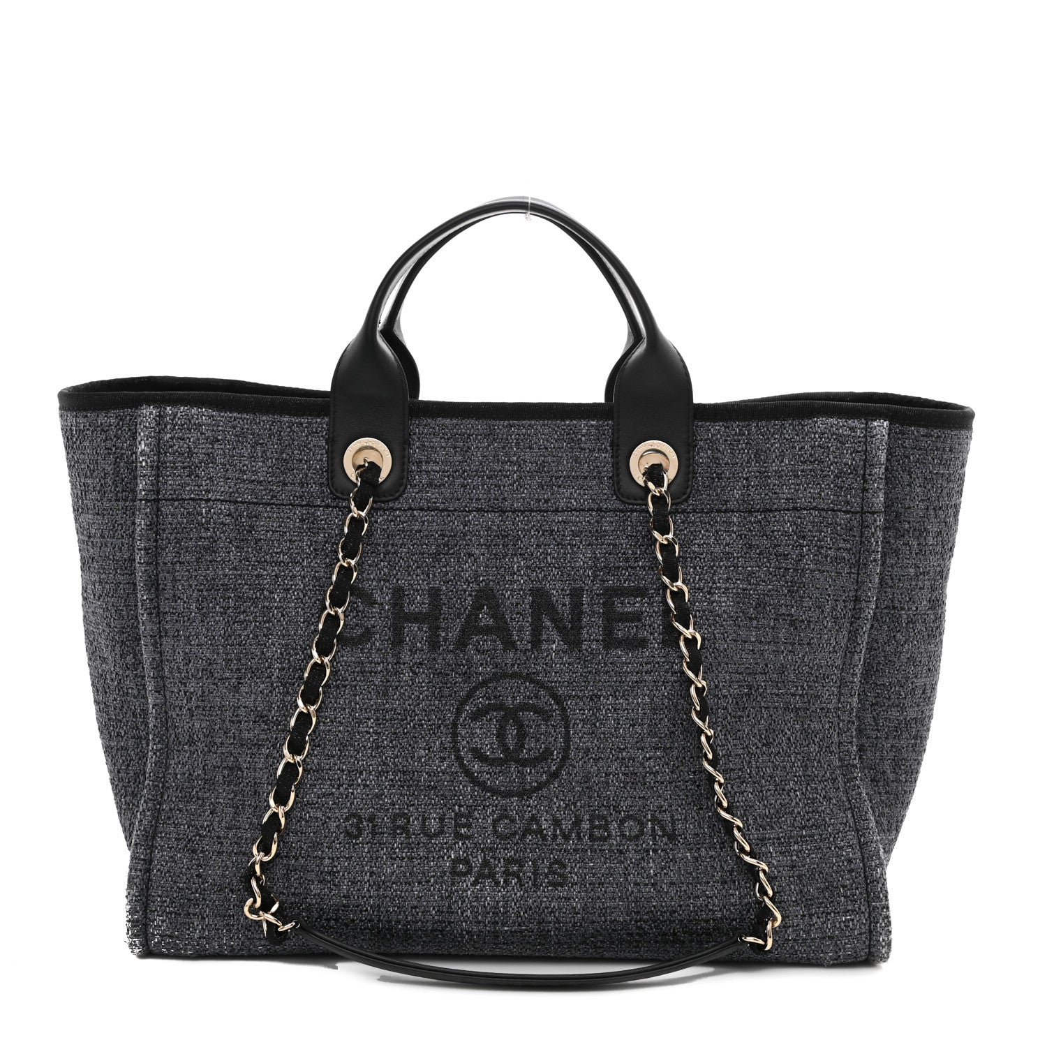 Chanel Lurex Boucle Medium Deauville Tote Black 2 of 17