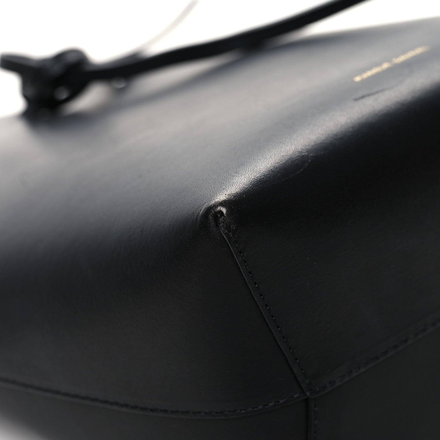 Mansur Gavriel Vegetable Tanned Calfskin Bucket Bag Black Flamma 8 of 13