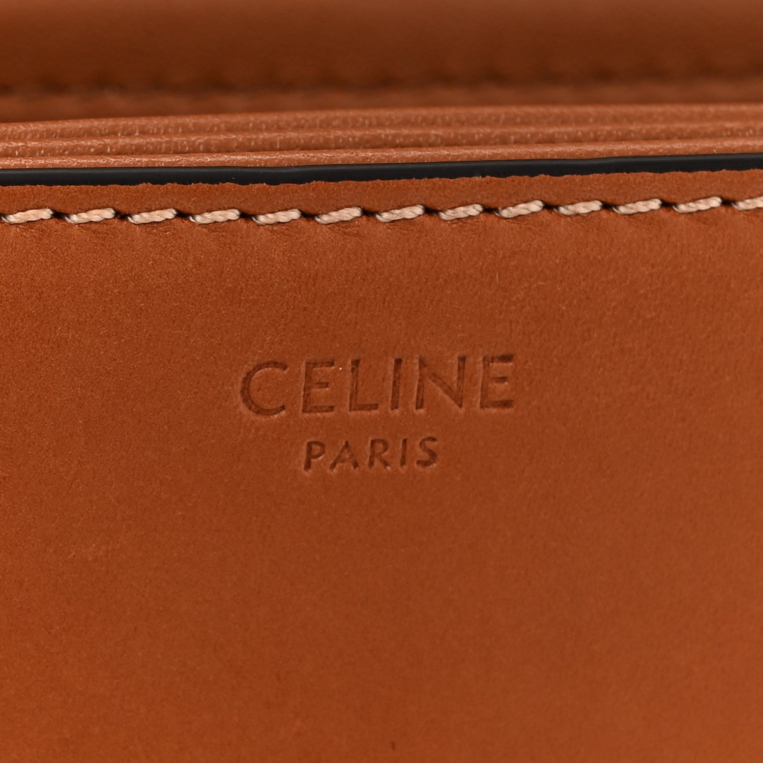Celine Shiny Calfskin Teen Triomphe Tan 6 of 13