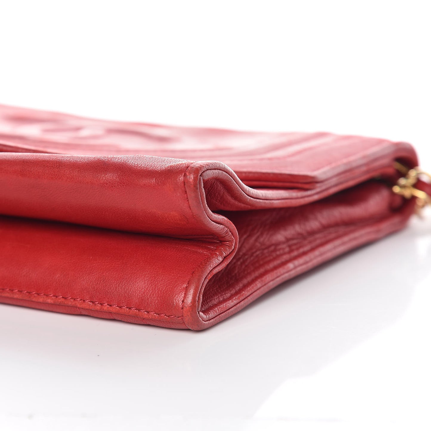 Lambskin CC Envelope Single Flap Red