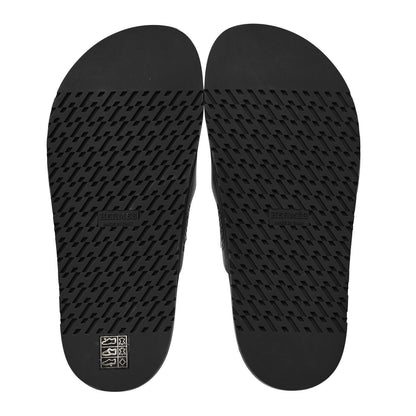 Hermes Calfskin Womens Chypre Sandals 37 Black 5 of 9