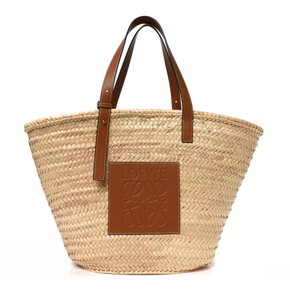 Loewe Raffia Large Basket Tote Bag Natural Tan 1 of 9