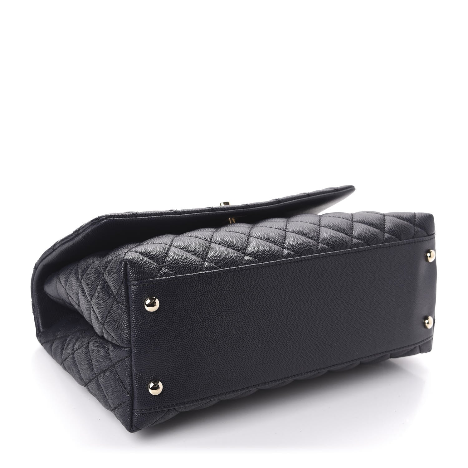 Chanel Caviar Quilted Small Coco Handle Flap Navy 4 of 11