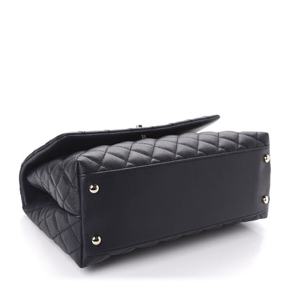 Chanel Caviar Quilted Small Coco Handle Flap Navy 4 of 11
