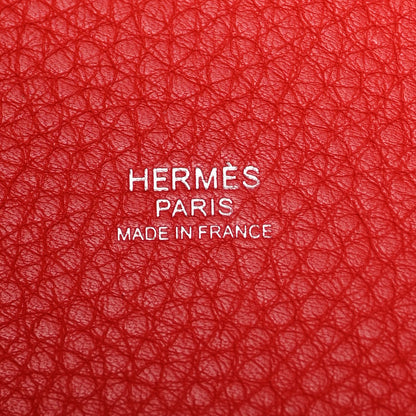 Hermes Taurillon Clemence Picotin Lock 22 MM Rouge Pivoine 6 of 10