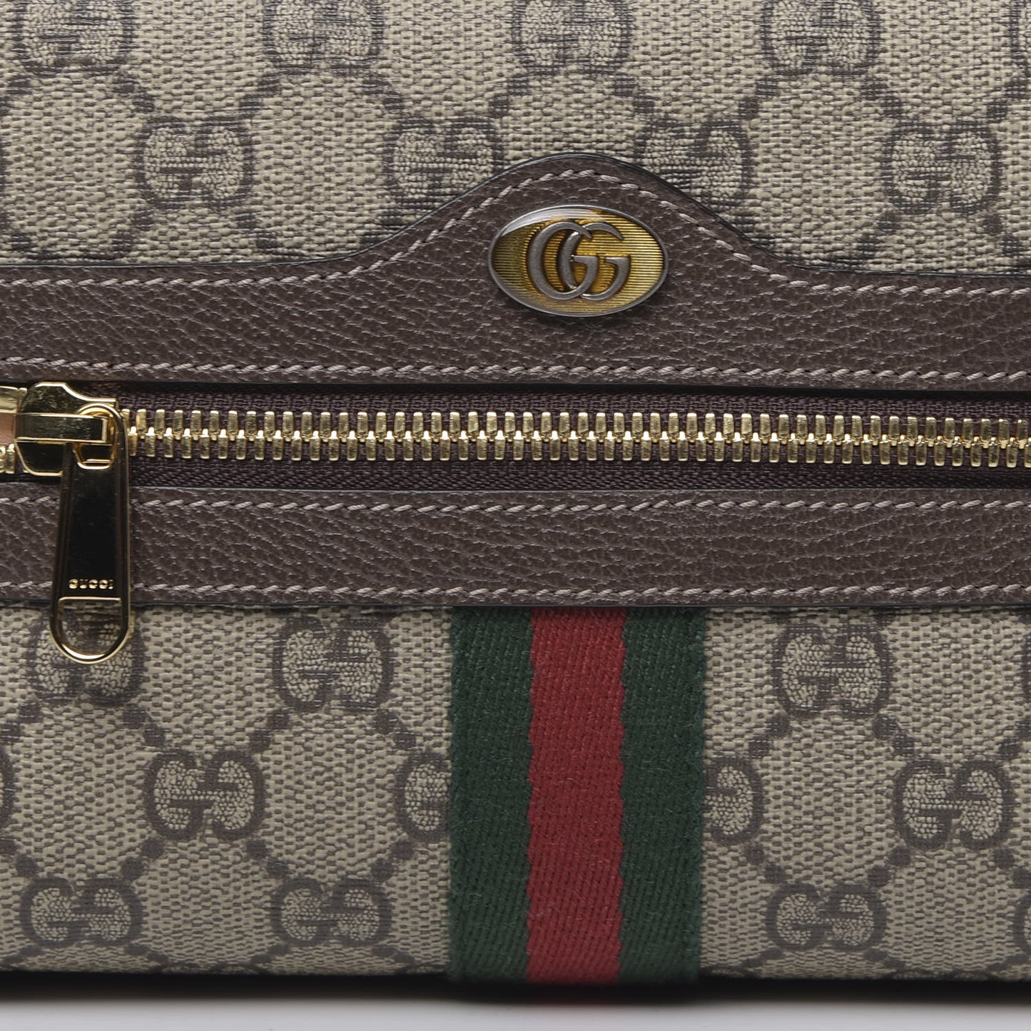 GG Supreme Monogram Small Ophidia Belt Bag 65 26 Dark Brown