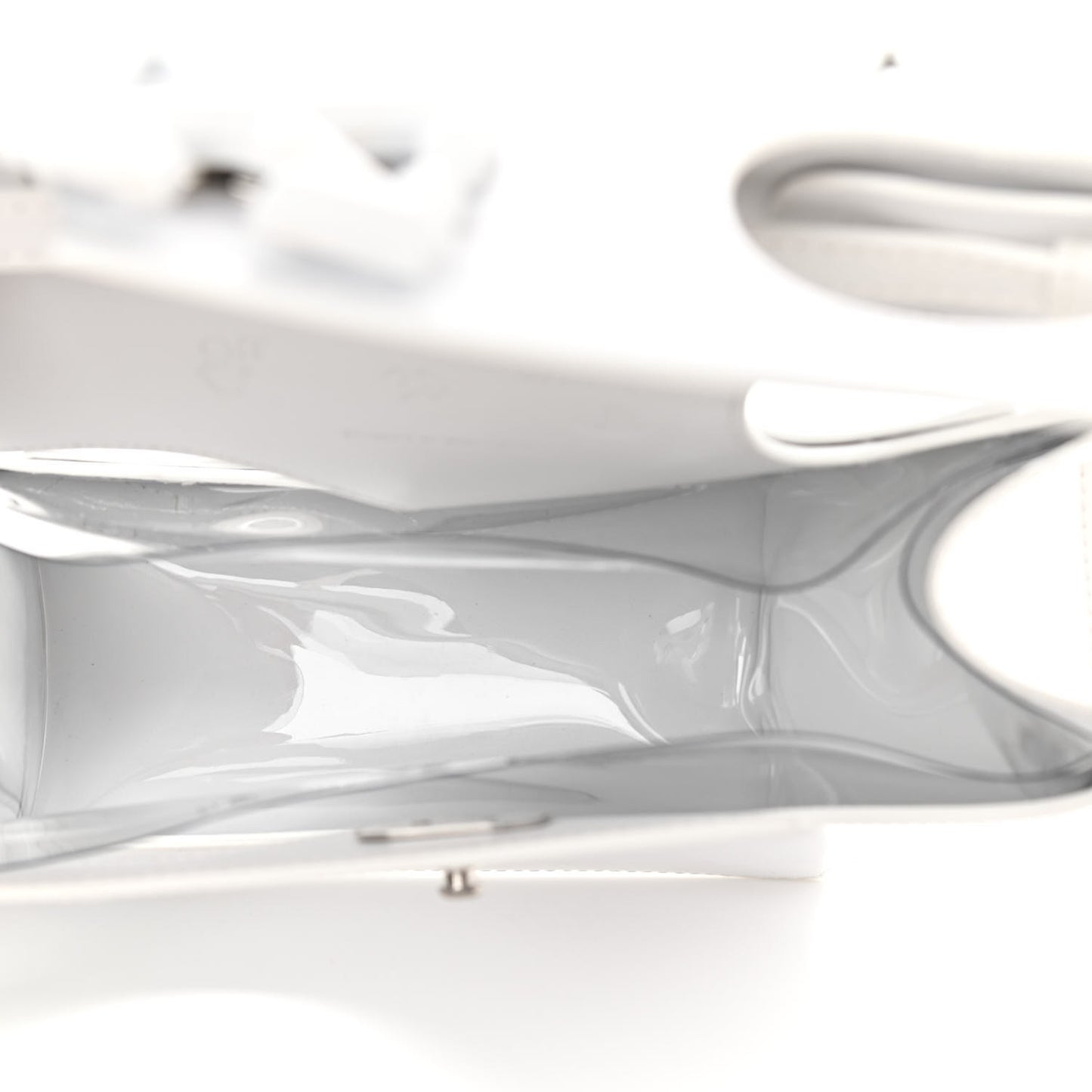 Calfskin Jitney 2.8 Meteor Shower Top Handle Bag White