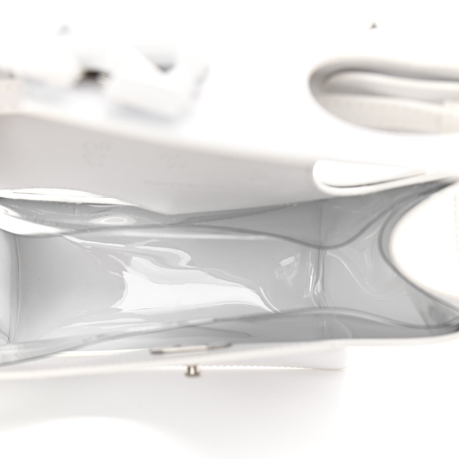 Off-White Calfskin Jitney 2.8 Meteor Shower Top Handle Bag White 5 of 12