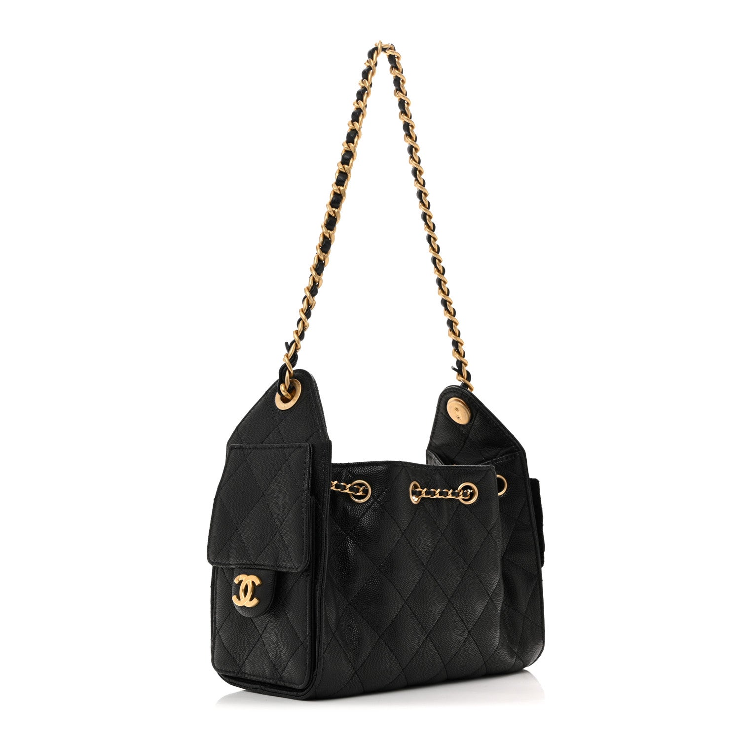 Chanel Caviar Quilted Mini Chanel 25 Handbag Black 3 of 11