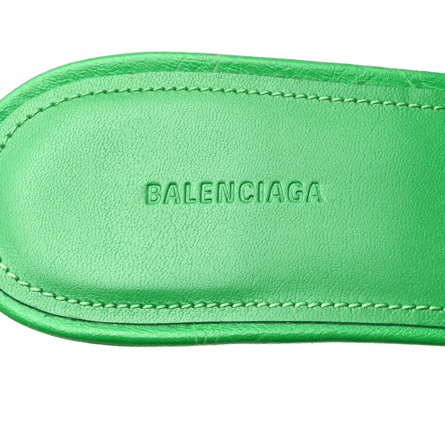 Agneau Arena Cagole 50mm Slide Sandals 36 Vivd Green
