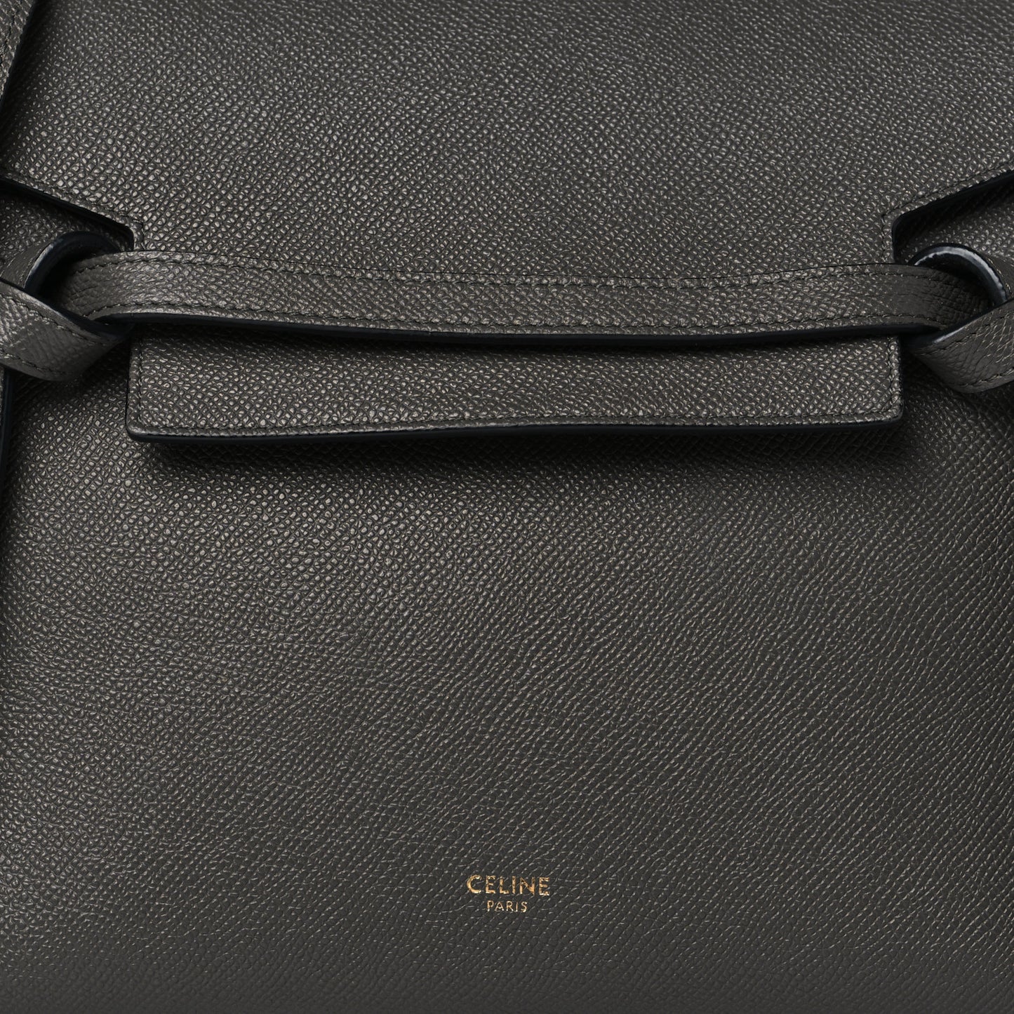 Grained Calfskin Micro Belt Bag Grey