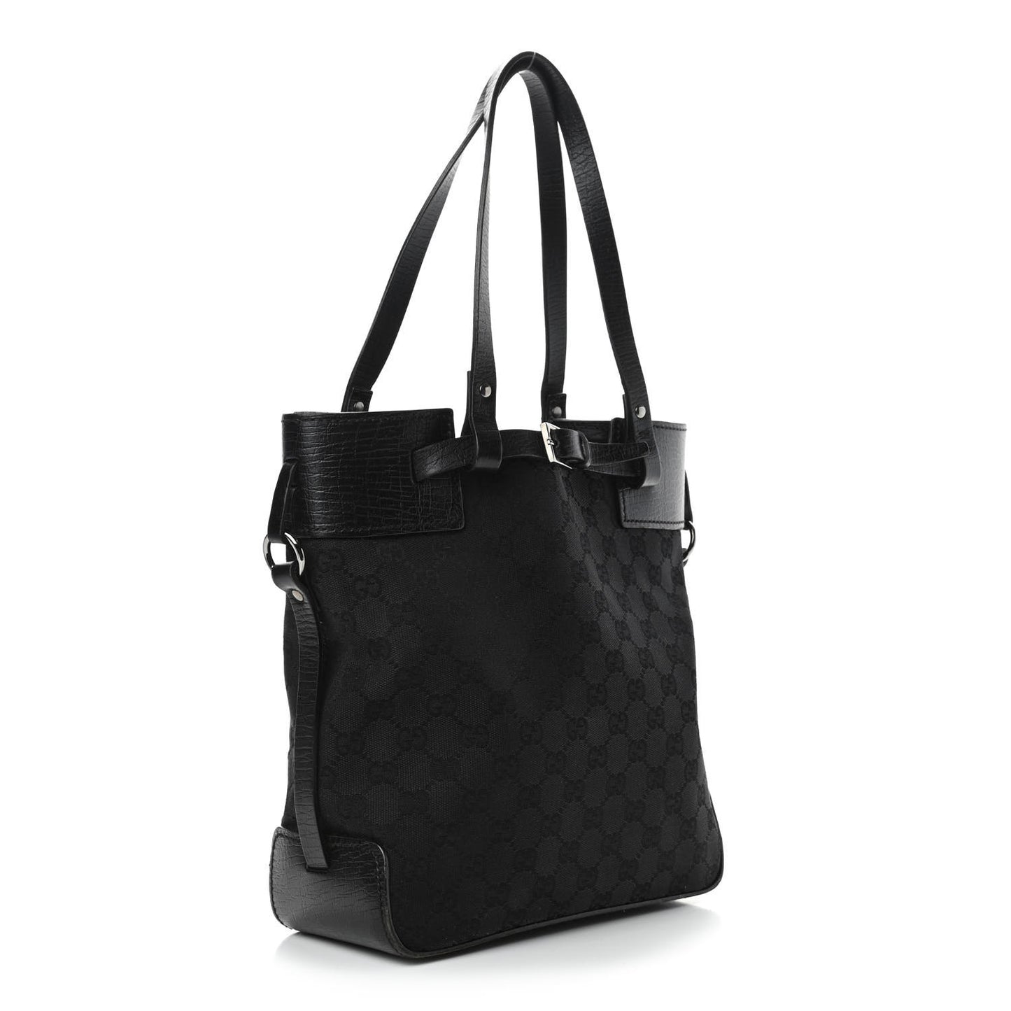 Monogram Small Bucket Tote Black