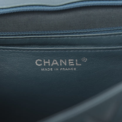 Chanel Lambskin Quilted Jumbo Single Flap Turquoise 6 of 14