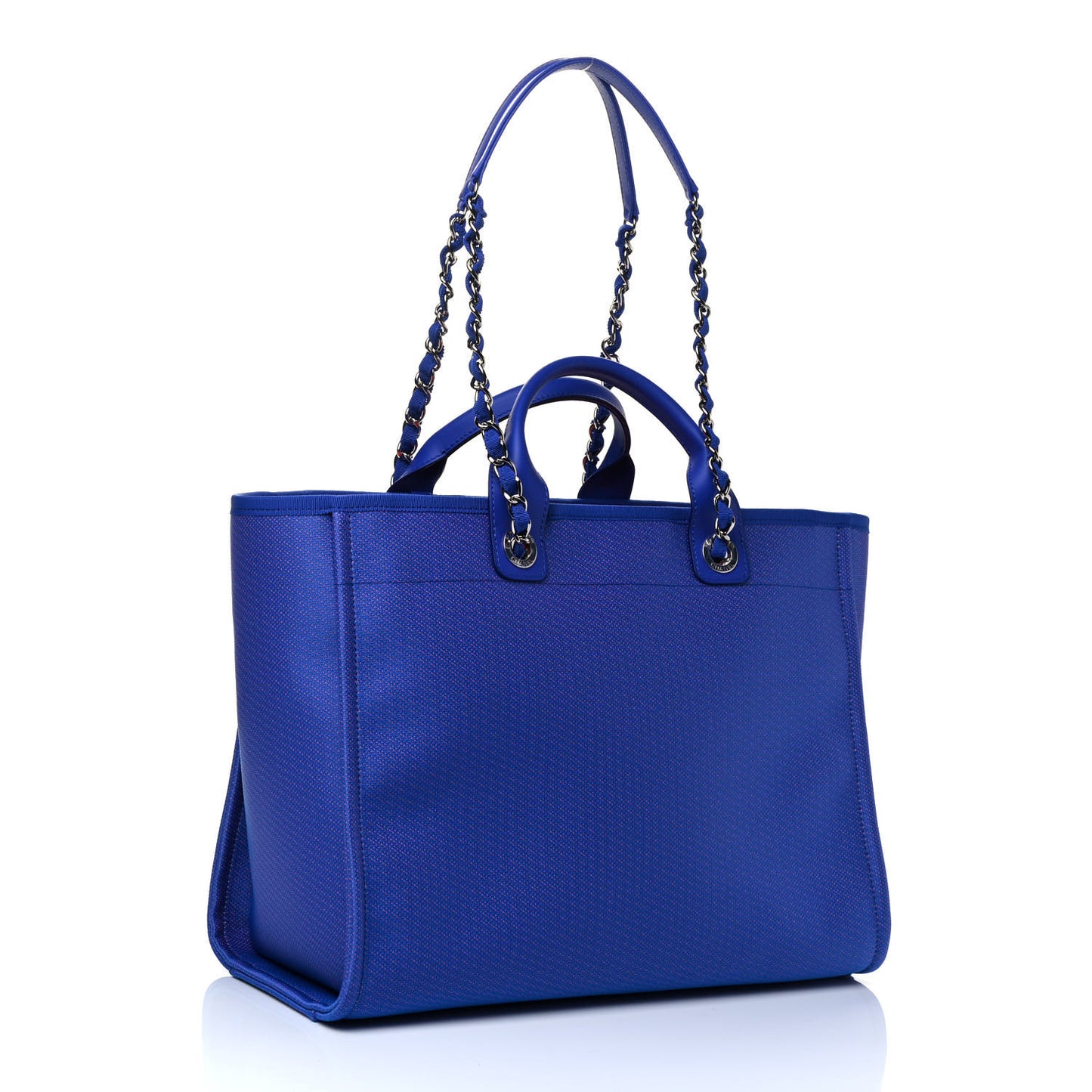 Mixed Fibers Medium Deauville Tote Blue Orange