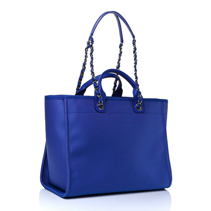 Chanel Mixed Fibers Medium Deauville Tote Blue Orange 2 of 4