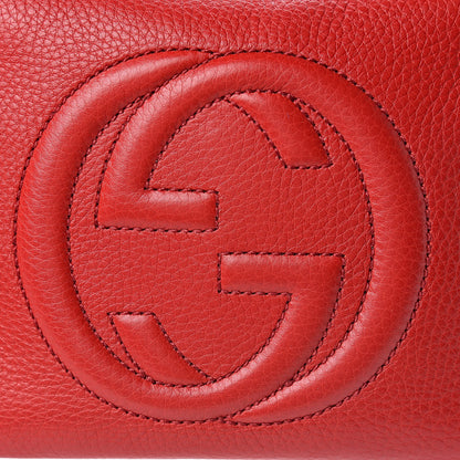 Gucci Pebbled Calfskin Small Soho Disco Bag Tabasco Red 10 of 12