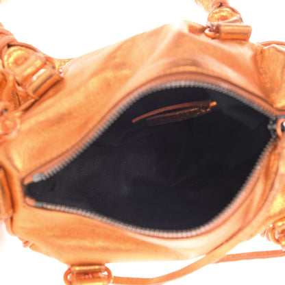 Balenciaga Metallic Agneau Classic Hardware Mini Twiggy Orange 5 of 12
