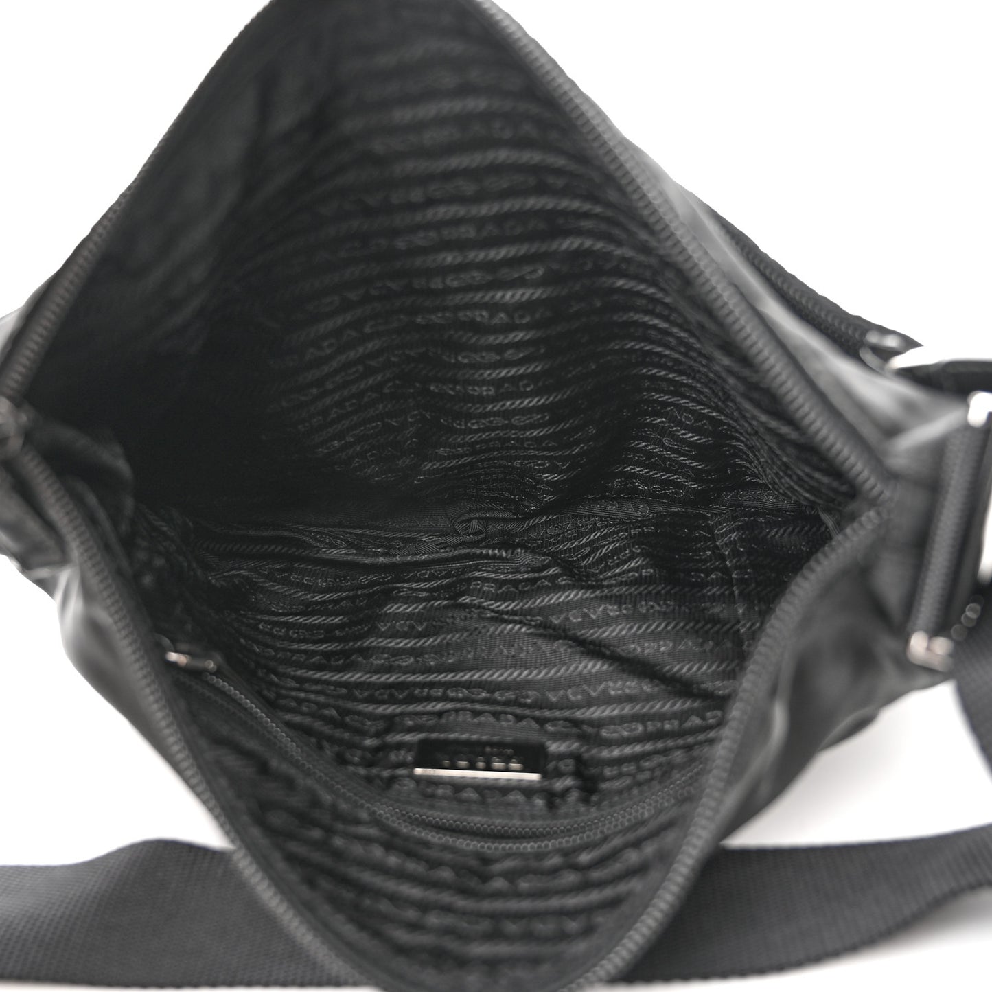 Tessuto Nylon Crossbody Bag Black