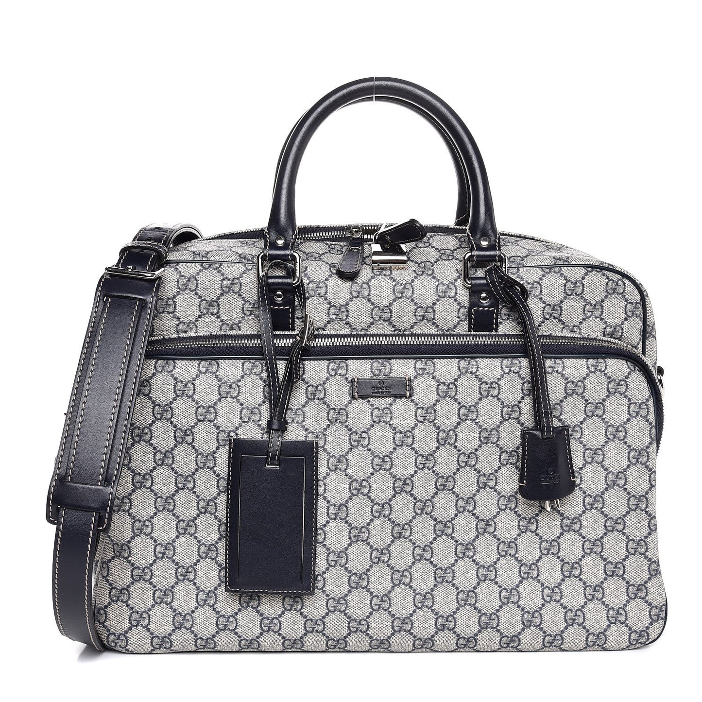 GG Plus Monogram Medium Travel Bag Navy