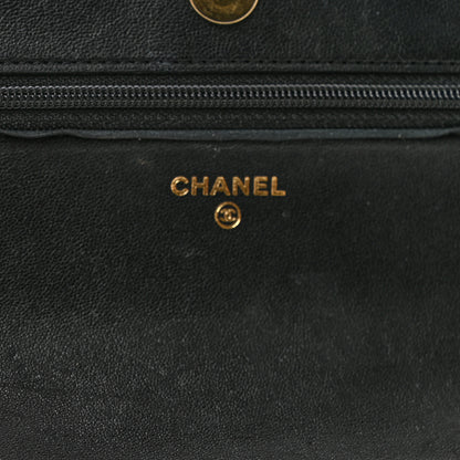 Chanel Lambskin Quilted Chanel 19 Wallet On Chain WOC Black 11 of 13