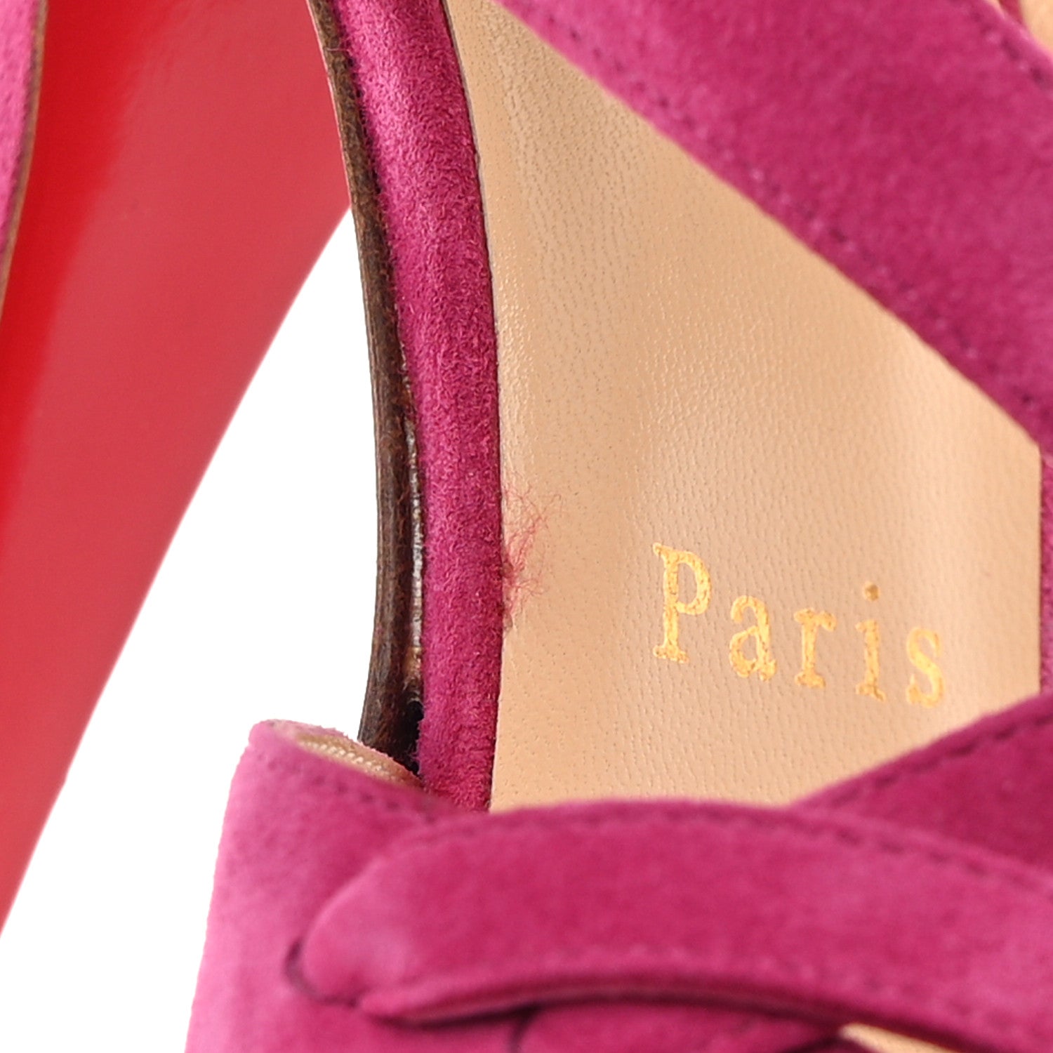 Christian Louboutin Suede Lady Corset 150 Pumps 36 Hot Pink 8 of 9