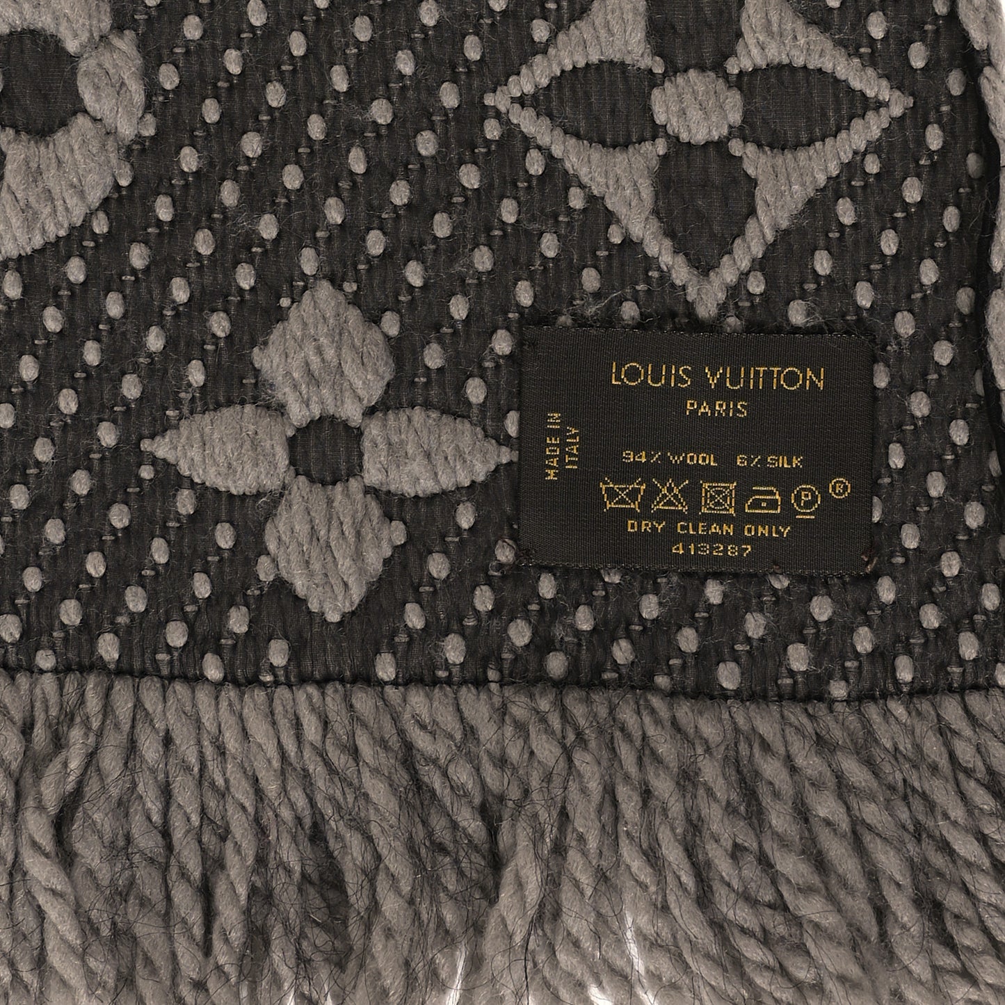 Wool Silk Logomania Scarf Verone