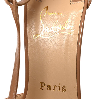 Christian Louboutin Patent Senora 100 Sandals 36.5 Nude 7 of 7