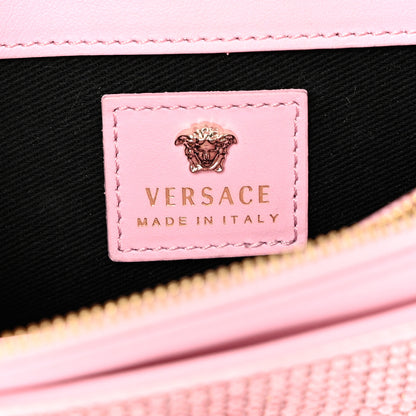 Versace Vitello Crystal Palazzo Evening Bag Pink 6 of 10