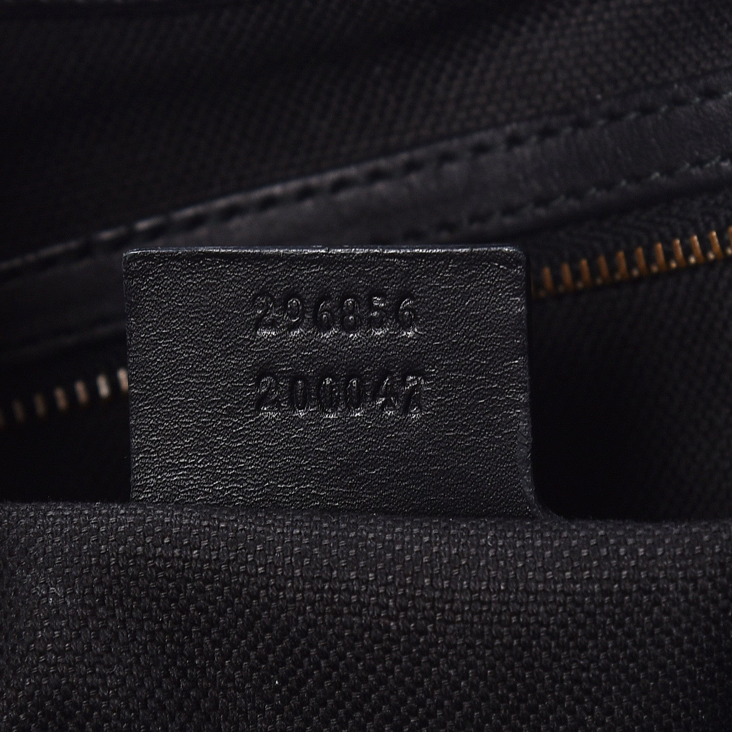 Gucci Nubuck Brocade Medium Soft Stirrup Shoulder Bag Black 9 of 10