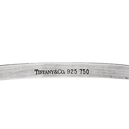 Tiffany Sterling Silver 18K Yellow Gold Hook Eye Bangle Bracelet 3 of 5