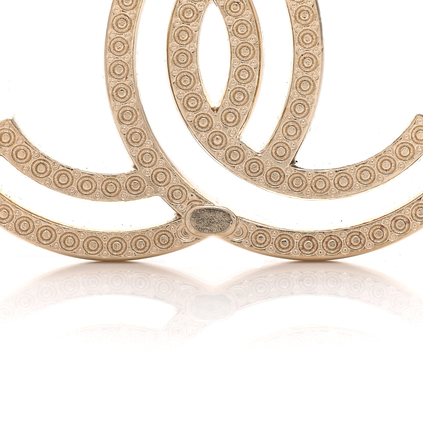 Crystal CC Brooch Light Gold