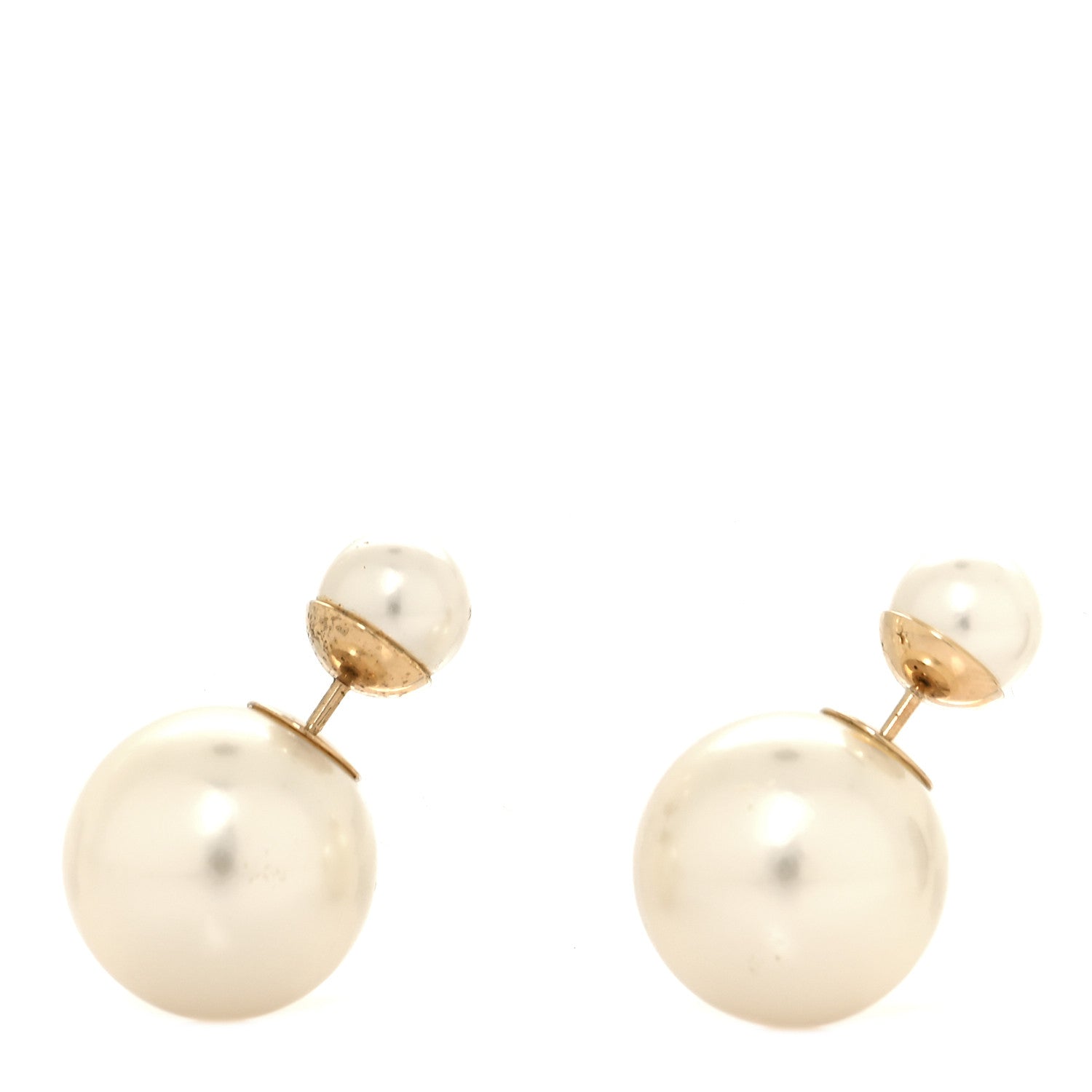 Christian Dior Pearl Mise En Dior Tribal Earrings Gold 1 of 4