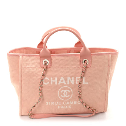 Chanel Mixed Fibers Small Deauville Tote Pink 1 of 11