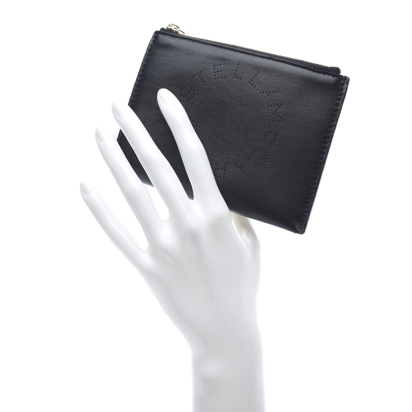 Eco Alter Nappa Perforated Small Key Pouch Black