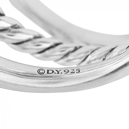 David Yurman Sterling Silver Diamond 9mm Stax Narrow Ring 54 7 4 of 4