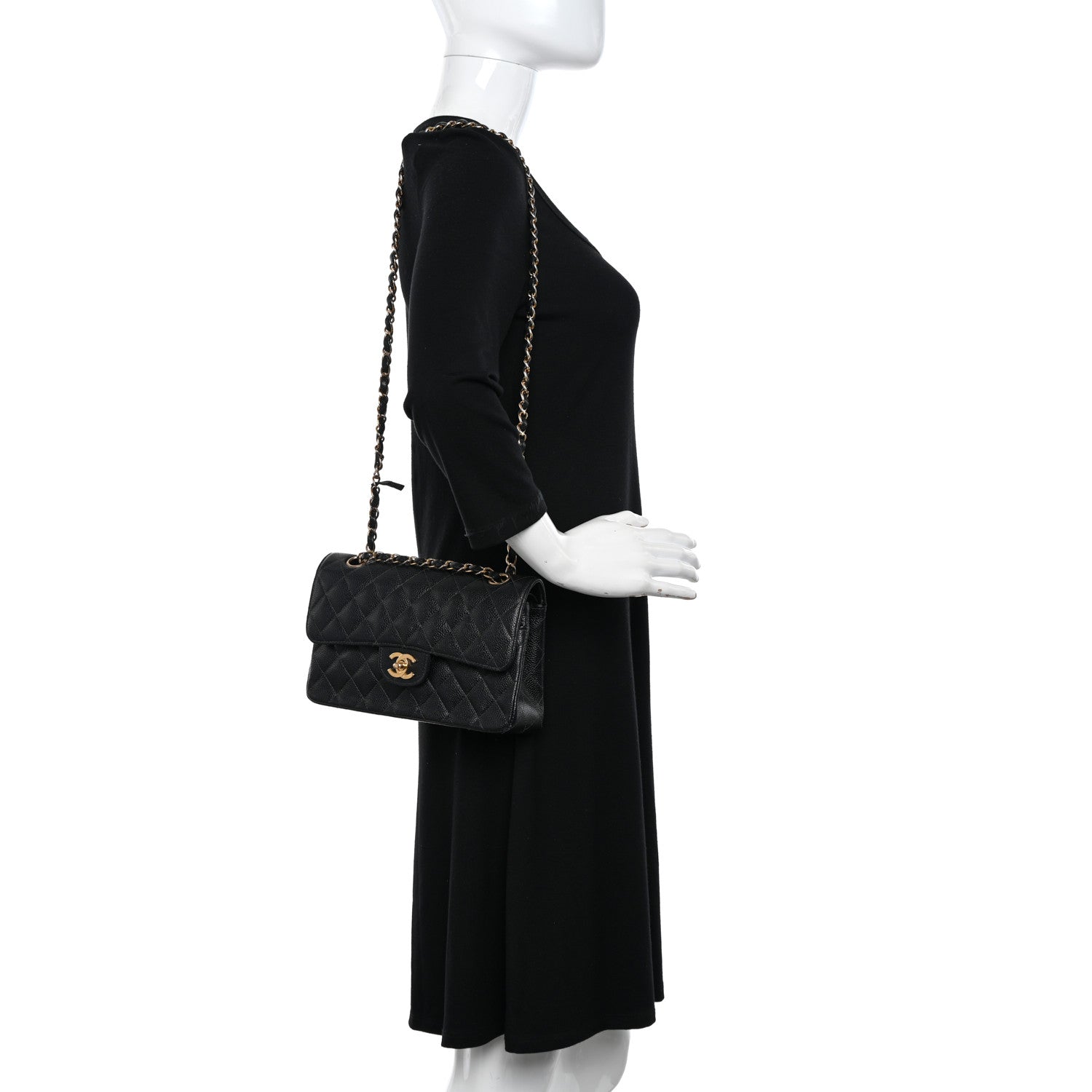 Chanel Caviar Quilted Small Double Flap Black 2 of 16