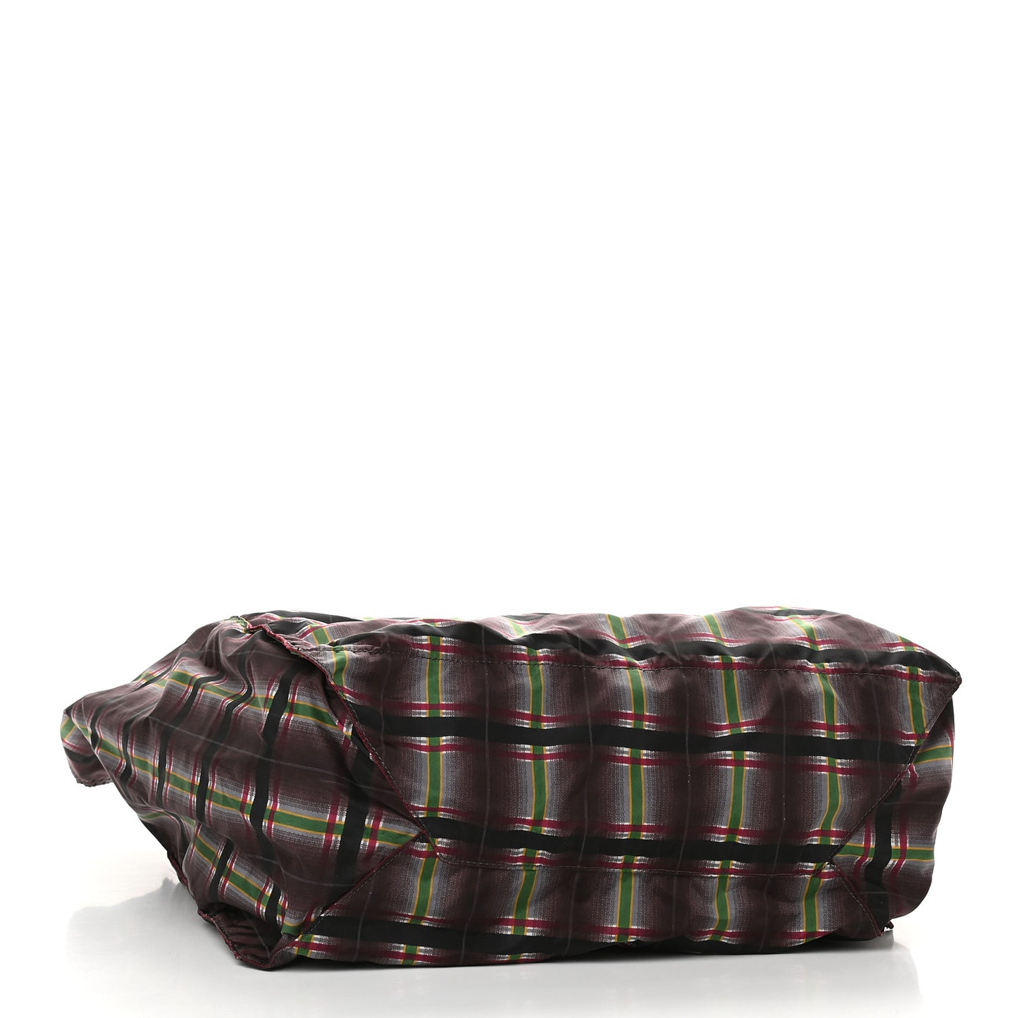 Tessuto Nylon Plaid Shopping Tote Multicolor
