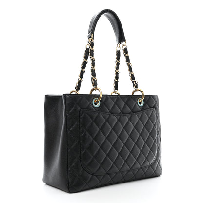 Chanel Caviar Quilted Grand Shopping Tote GST Black 3 of 11
