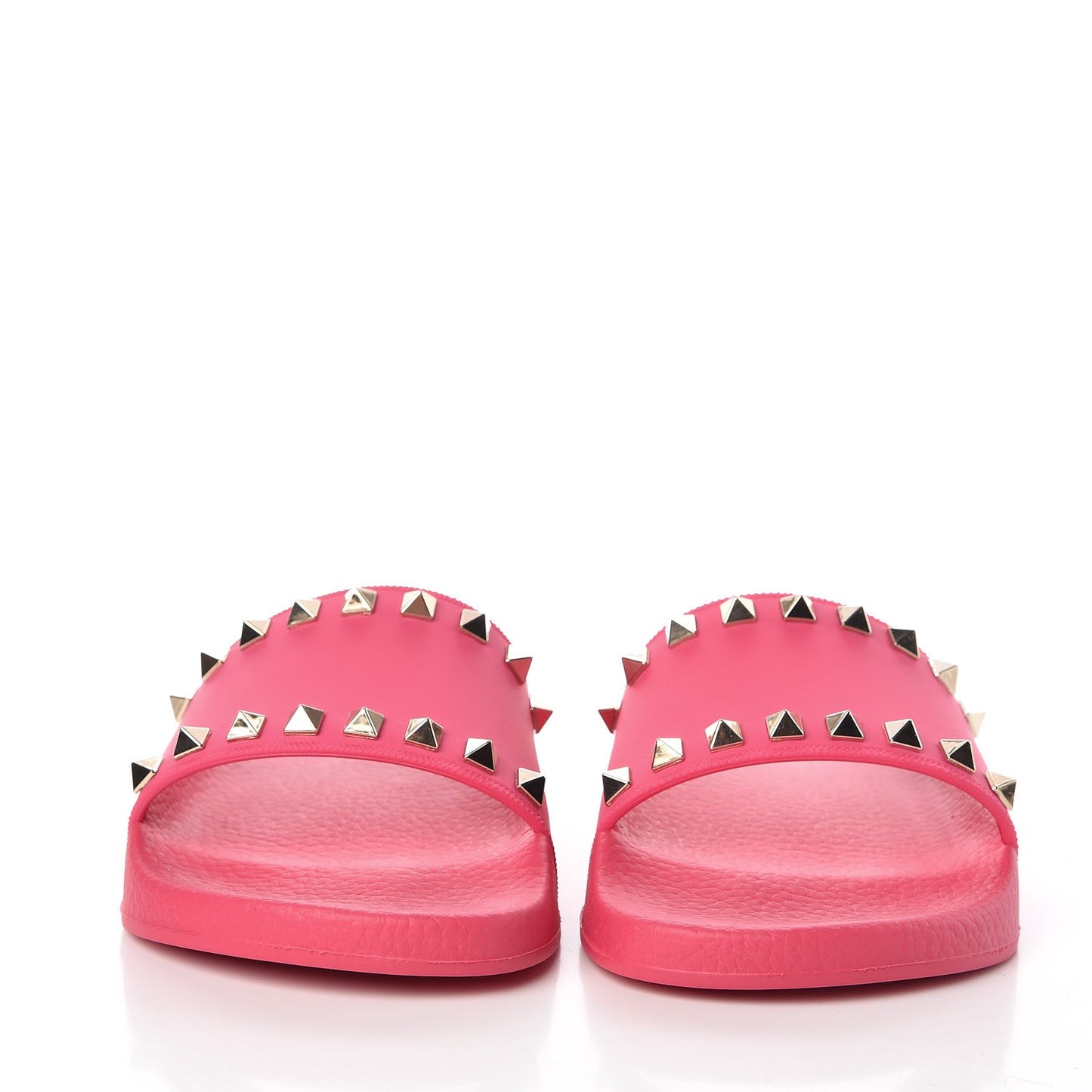 Rubber Rockstud Slide Sandals 36 Shadow Pink