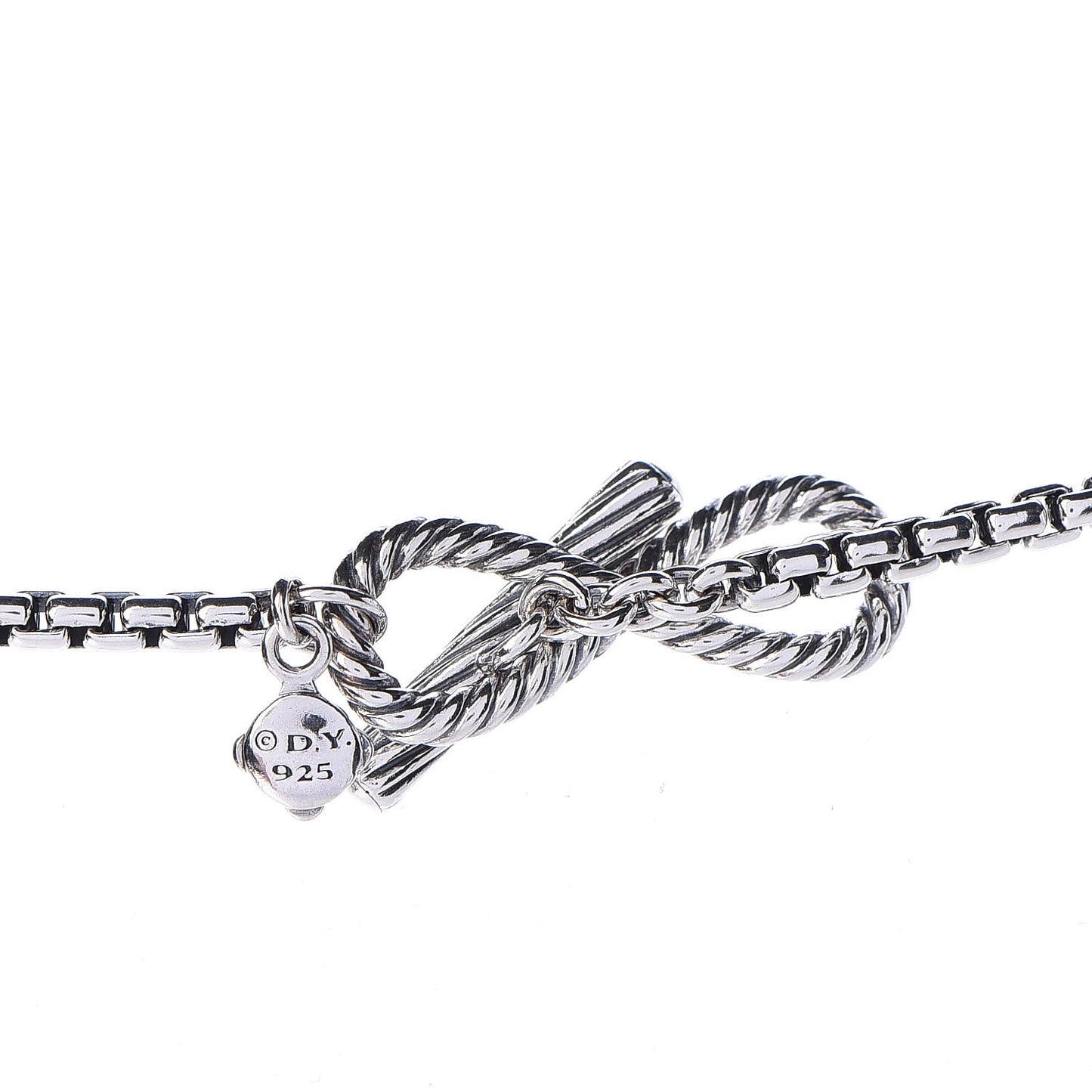Sterling Silver Chalcedony Infinity Necklace
