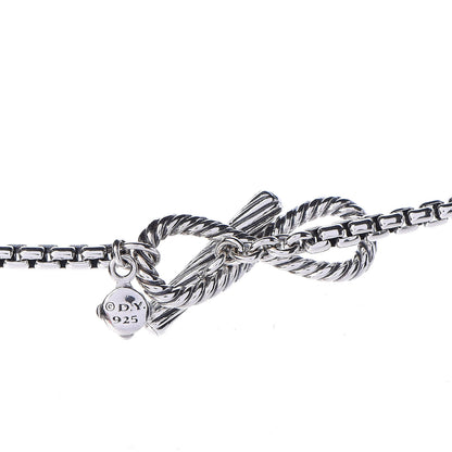 David Yurman Sterling Silver Chalcedony Infinity Necklace 4 of 4