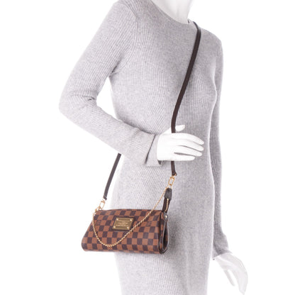 Louis Vuitton Damier Ebene Eva Clutch 2 of 8