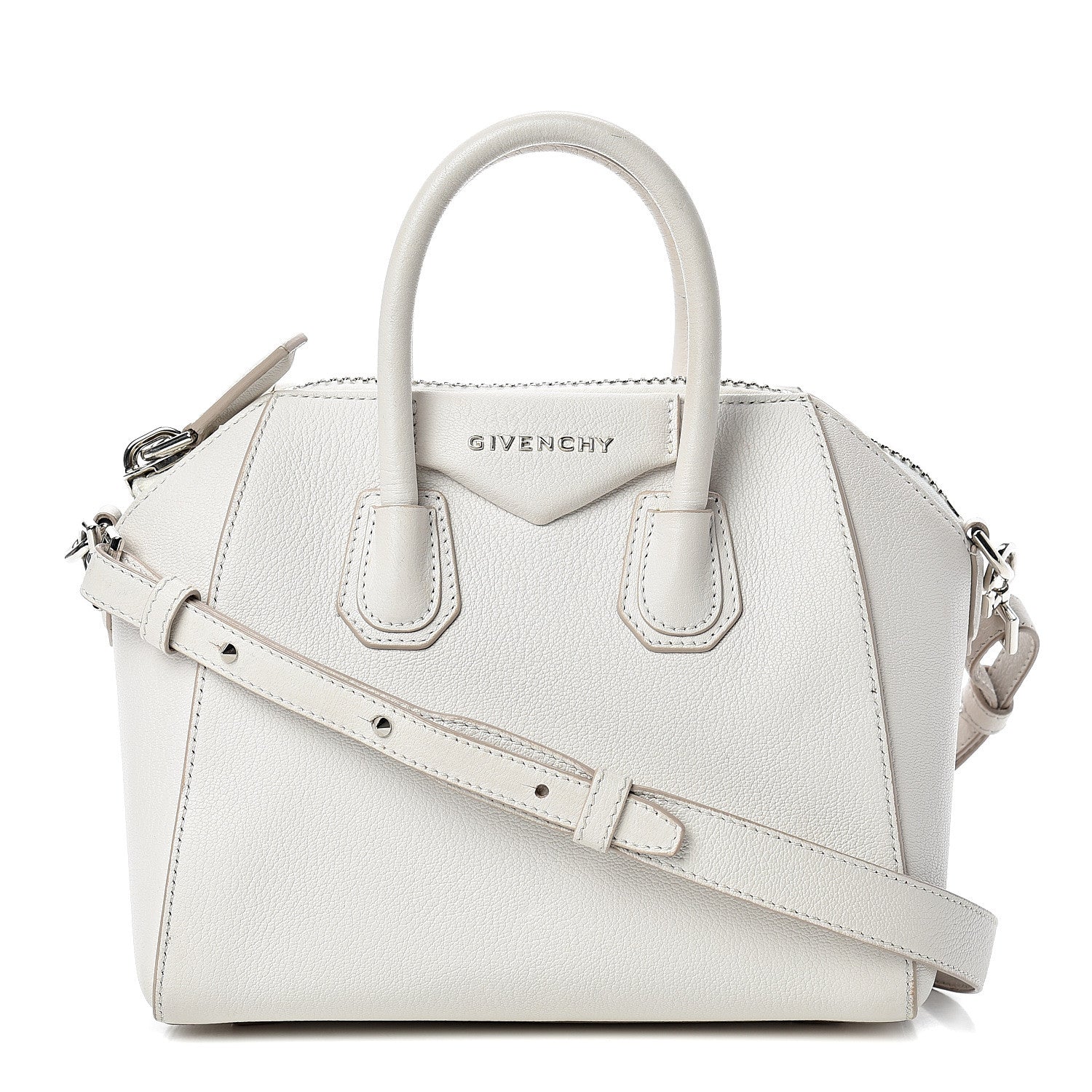 Givenchy Sugar Goatskin Mini Antigona White 1 of 16