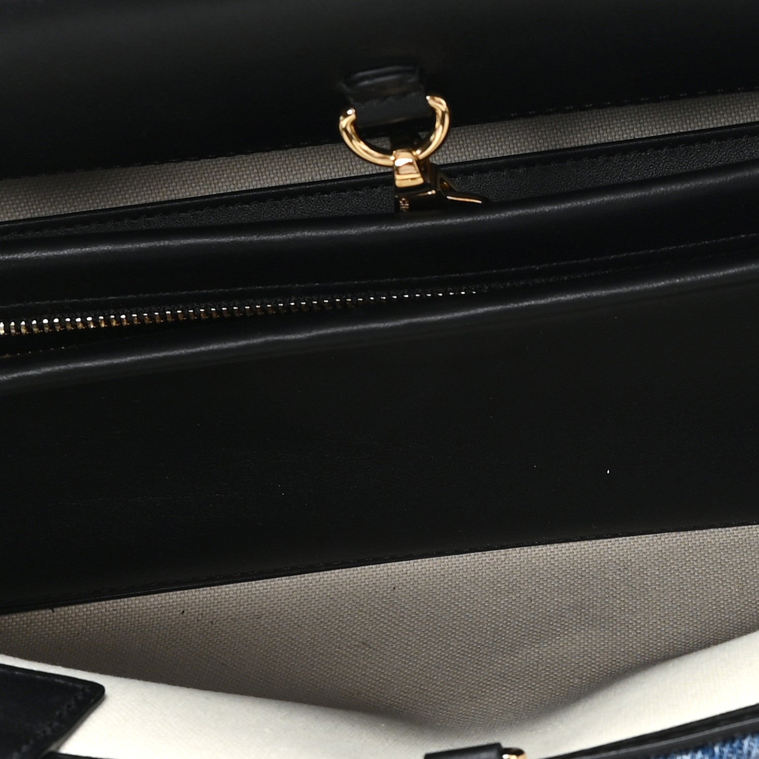 Chanel Calfskin Denim Stitched Urban Essentials Small Shopping Bag Blue Black 5 of 10