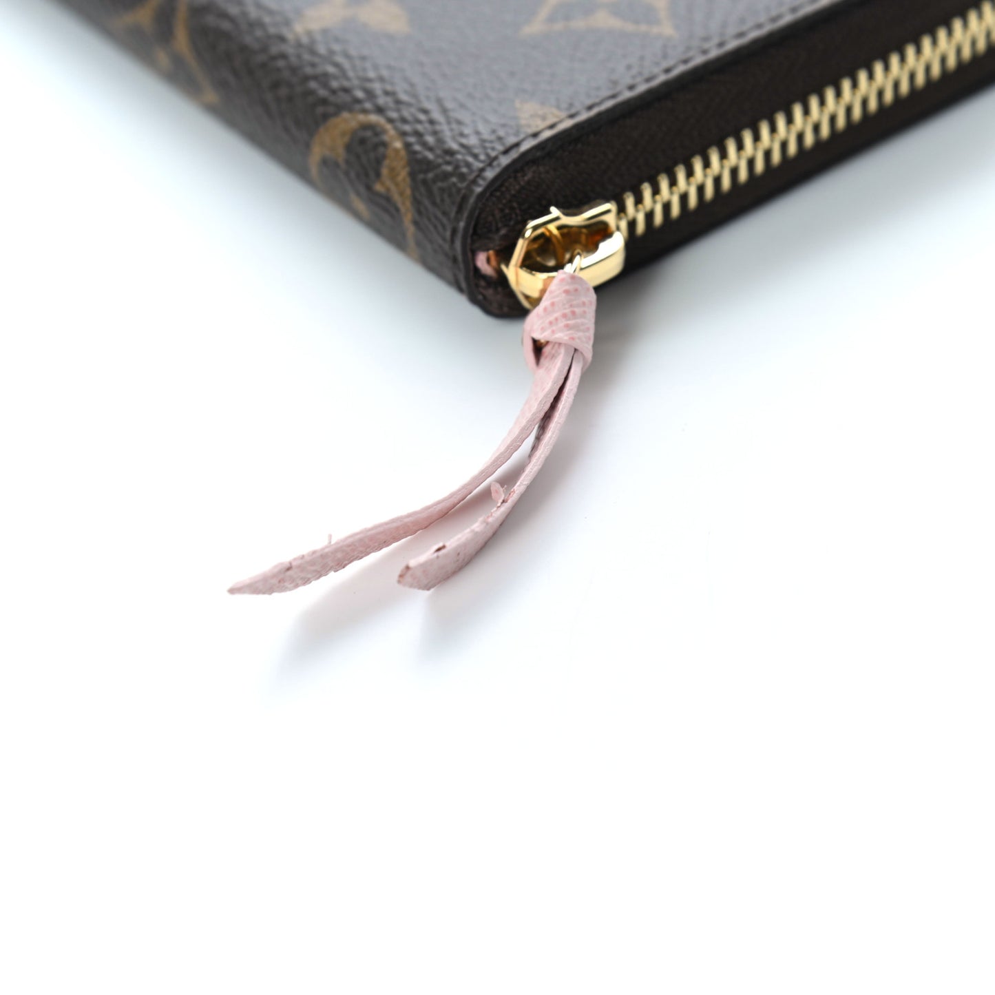 Monogram Clemence Wallet Rose Ballerine