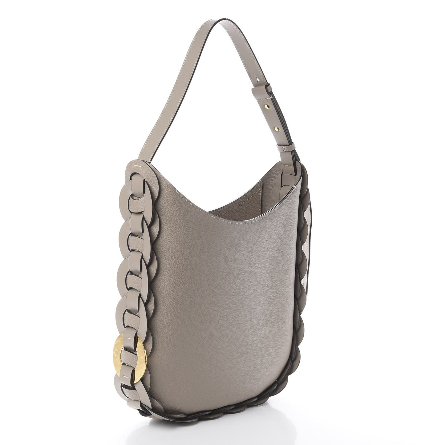 Small Grain Smooth Calfskin Medium Darryl Hobo Motty Grey