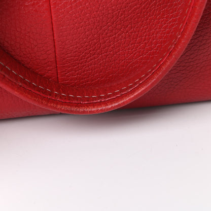 Prada Vitello Daino Buckle Shoulder Bag Rosso 14 of 17