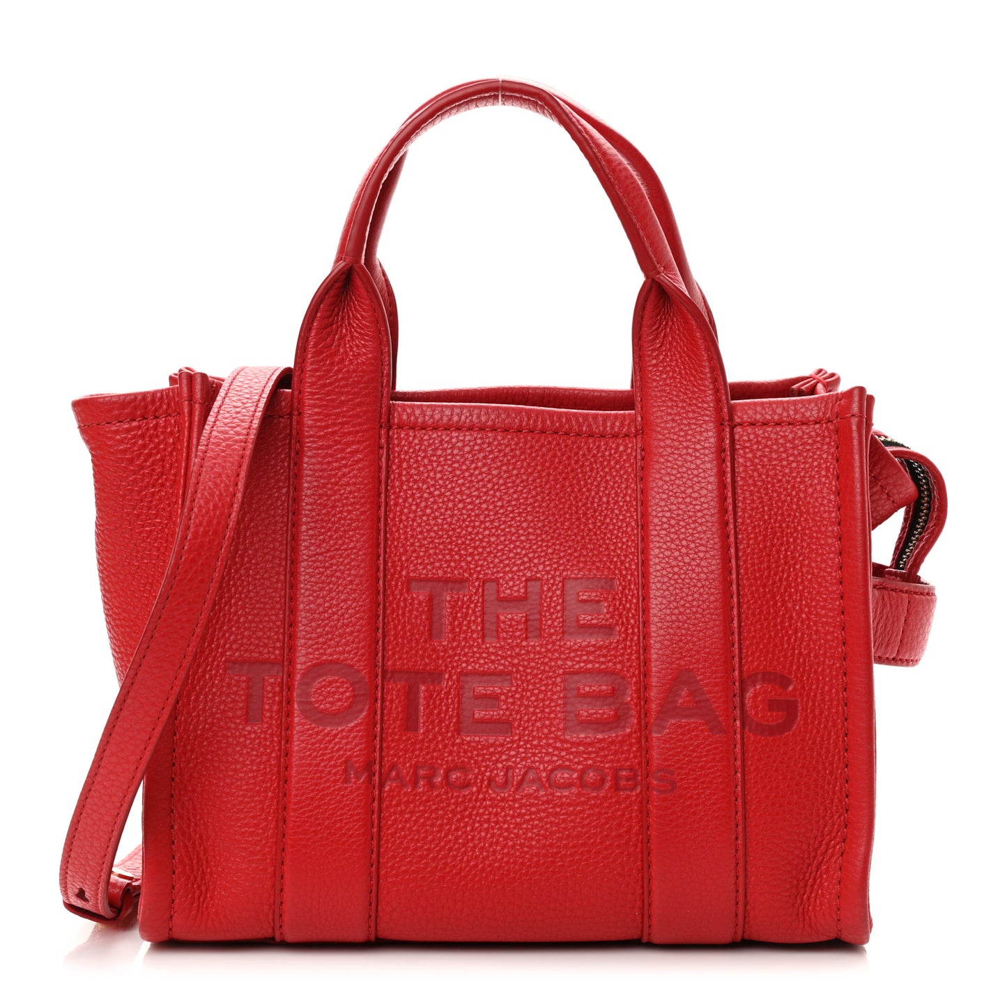 Grained Calfskin Small The Tote Bag Red