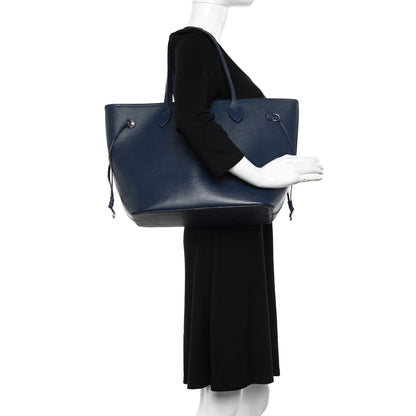 Louis Vuitton Epi Neverfull MM Indigo 2 of 12